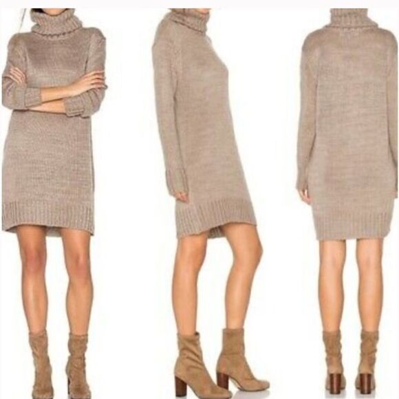 Elliat turtleneck sweater dress tunic neutral comfy cozy size small - Picture 1 of 11